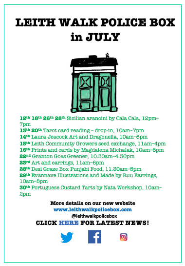 Leith Walk Police Box - July events
