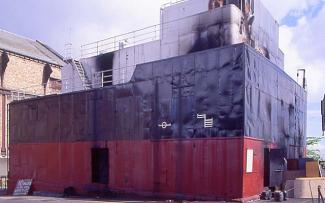 The old fire training ship in McDonald Road Fire Station