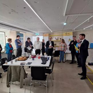 Councillor Leader Cammy Day addressing Our Edinburgh Partners during its launch event on Thursday 14th of June.