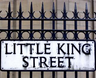Little King Street street-name sign