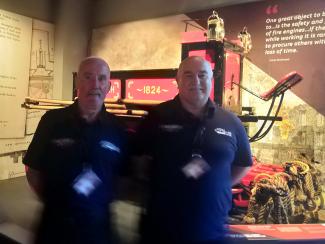 Jim and Bob at the Museum of Scottish Fire Heritage