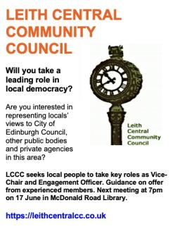 Leith CCC advert