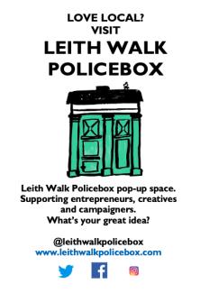 Leith Walk police box advert