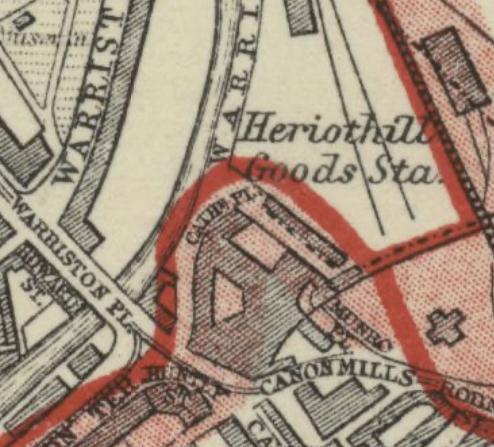 Old map showing Catherine Place.