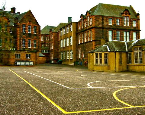 View of No. 154 from bottom playground of Broughton PS