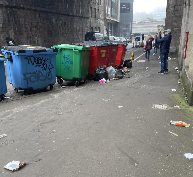 Calton Road - rubbish strewn.
