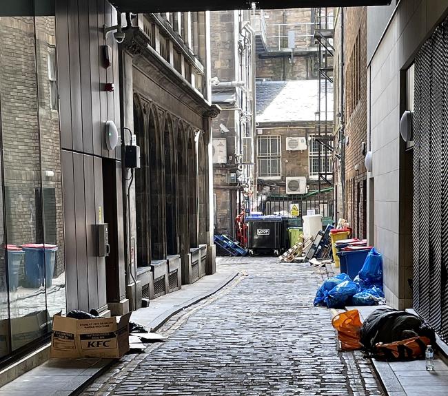 Rough sleepers on West Register Street.